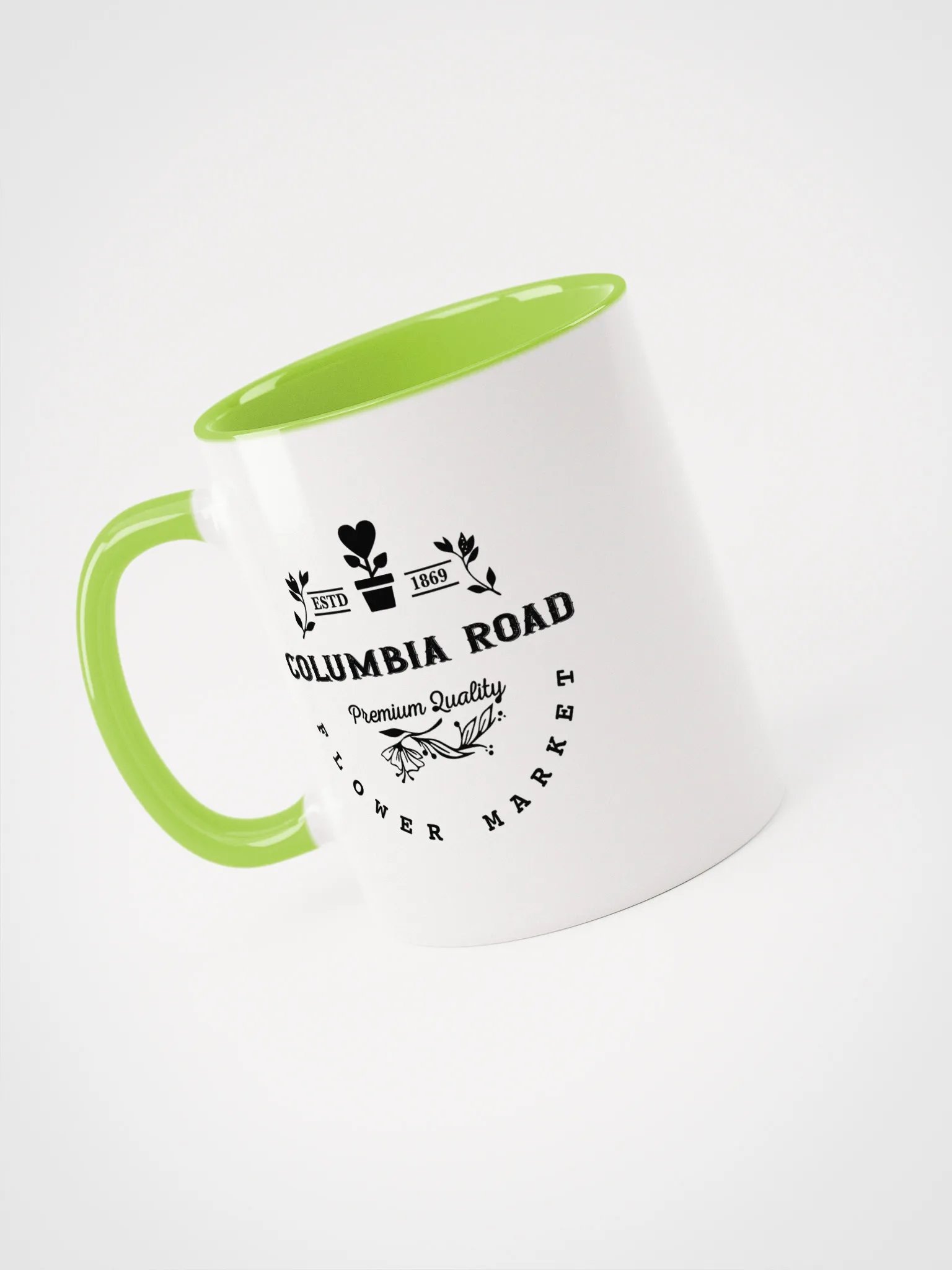 Columbia Road Market Peek-a-Boo Ceramic Mug (Green) product image (3)