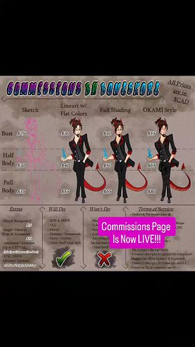 ...and we're LIVE!!!

As of RIGHT NOW, my new Commissions Page is OFFICIALLY OPEN!! It should now be WAAAY easier for you fol...