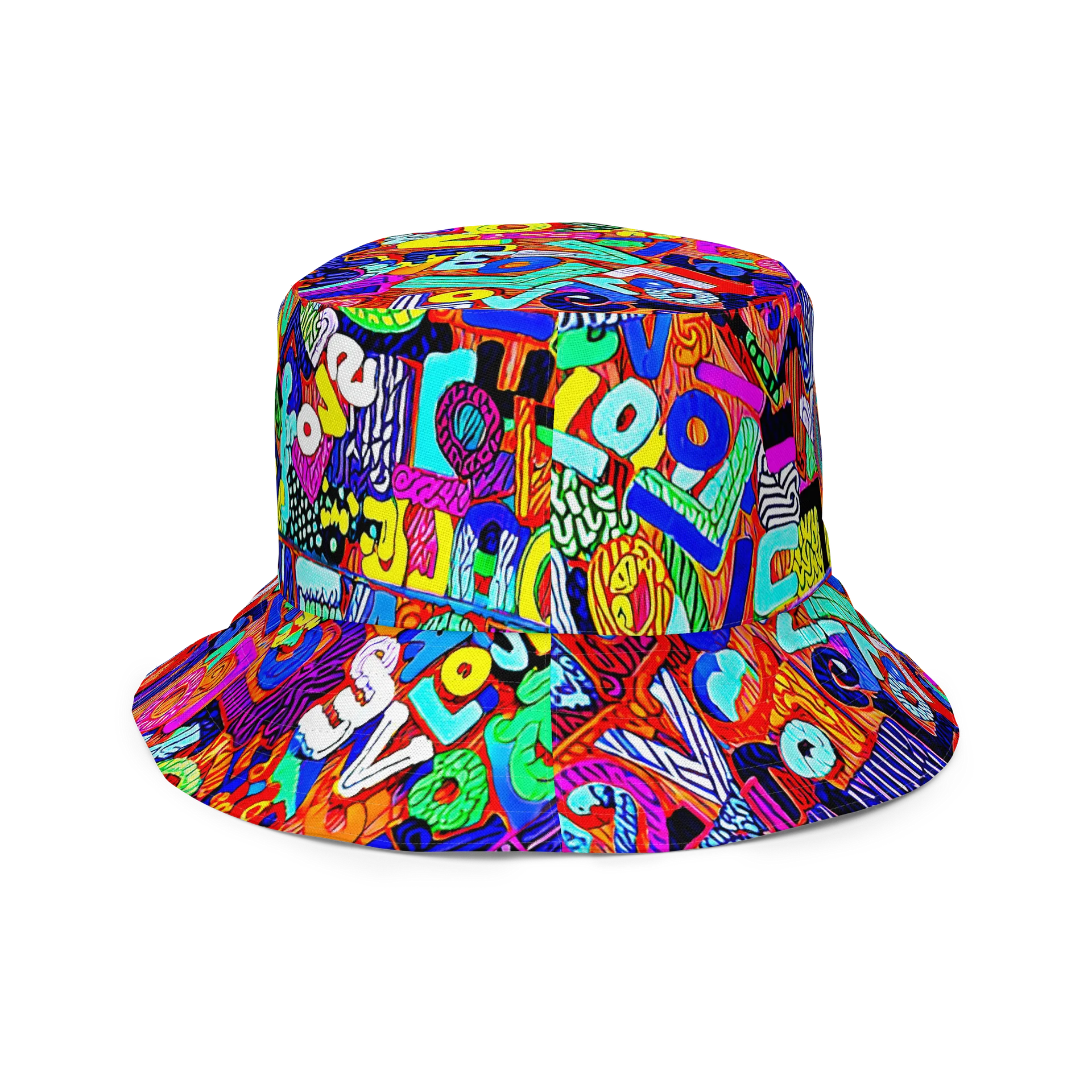 Neon Love Reversible Bucket Hat product image (4)