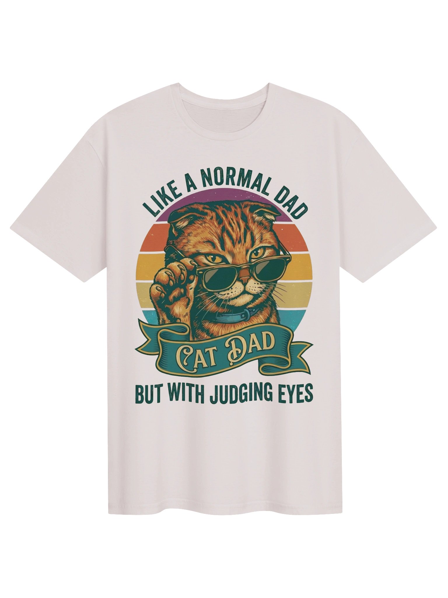 Judging Eyes Cat Dad T-Shirt product image (2)