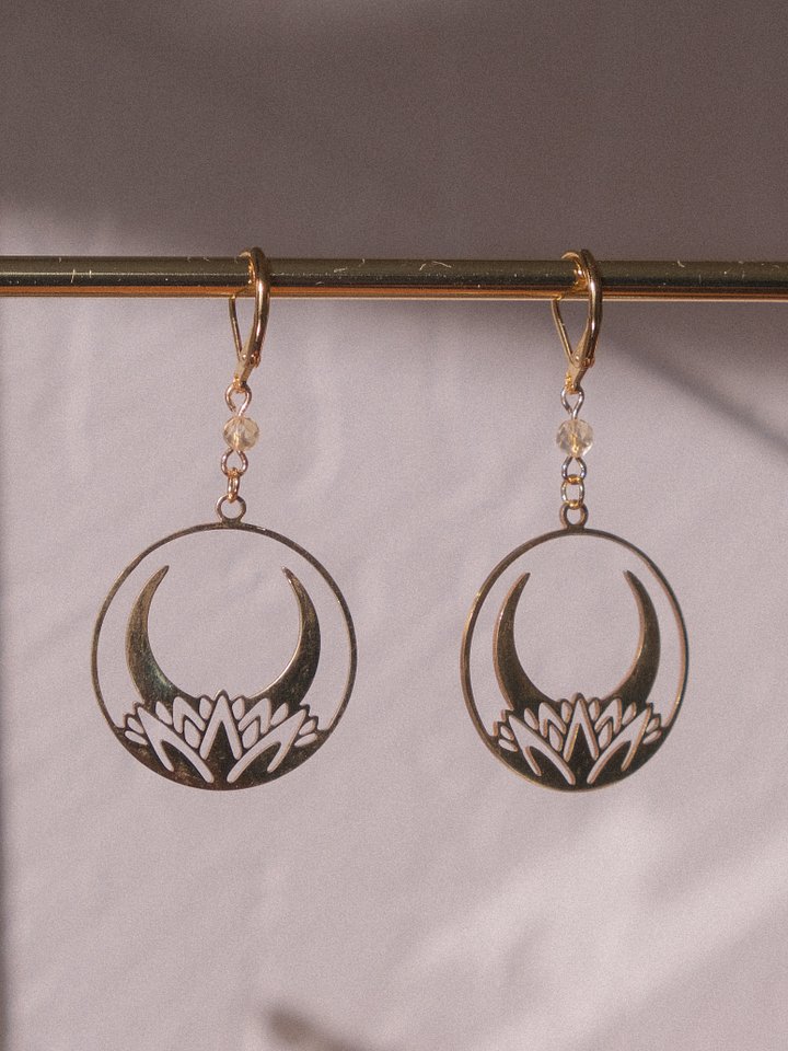 Lotus moon - Citrine earrings product image (2)
