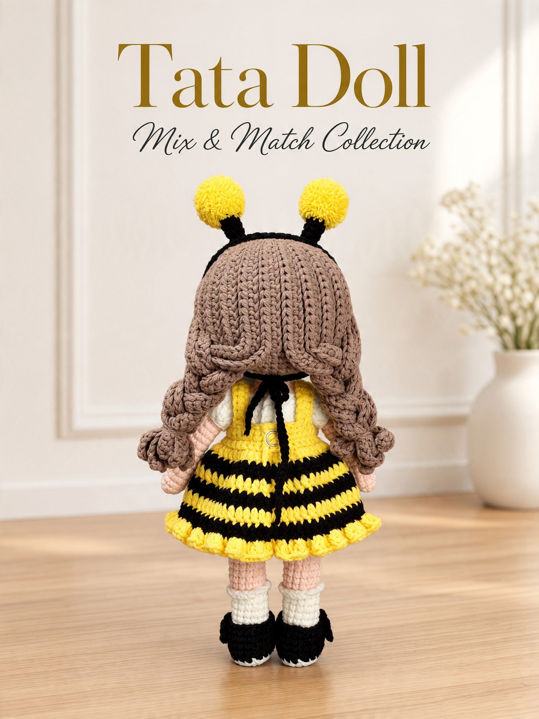PDF | Crochet 9-inch Tata Doll in Bee Outfit | Amigurumi Doll Pattern product image (6)