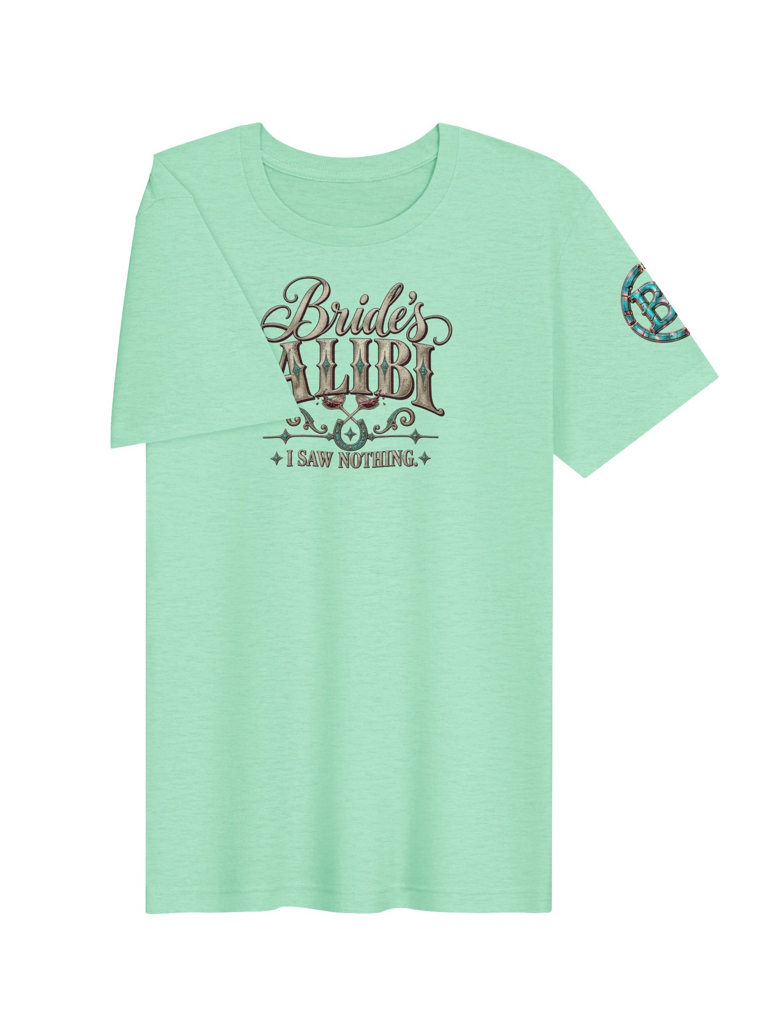 Funny Bachelorette Party Shirt — Bride’s Alibi™ I Saw Nothing Tee | Broken Marriage™ product image (4)