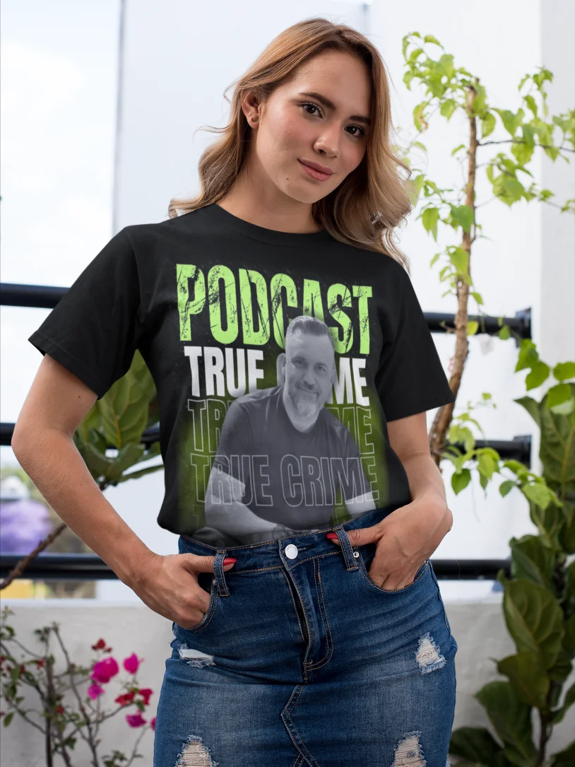 Reporting Live From My Sofa Podcast Portrait T-shirt product image (3)