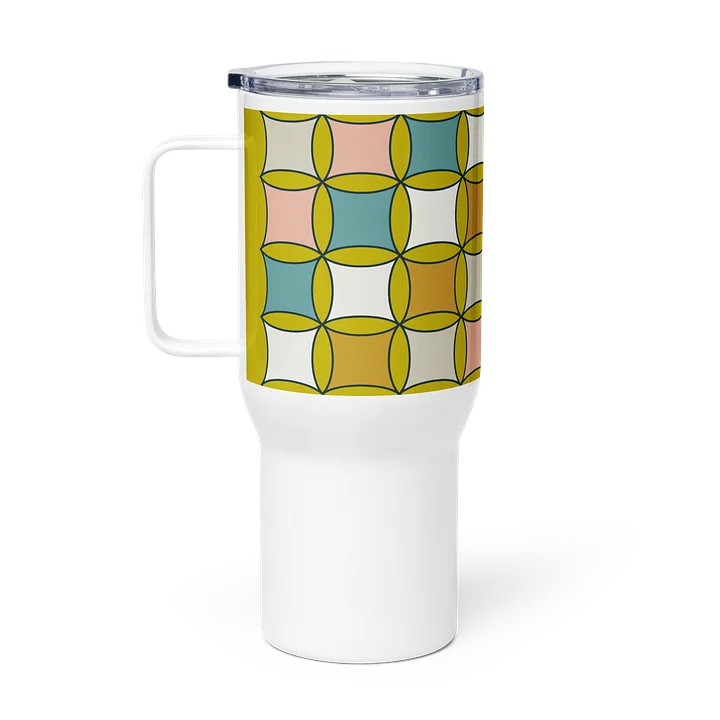 Mid Modern Century Light Bliss Ceramic Travel Mug product image (1)