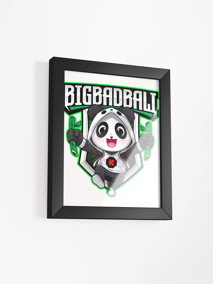 Cheerful Panda Hoodie Matte Poster product image (20)