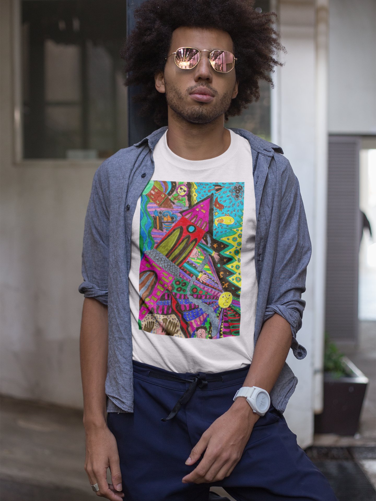 Abstract Tower Moment Unisex Tee product image (5)