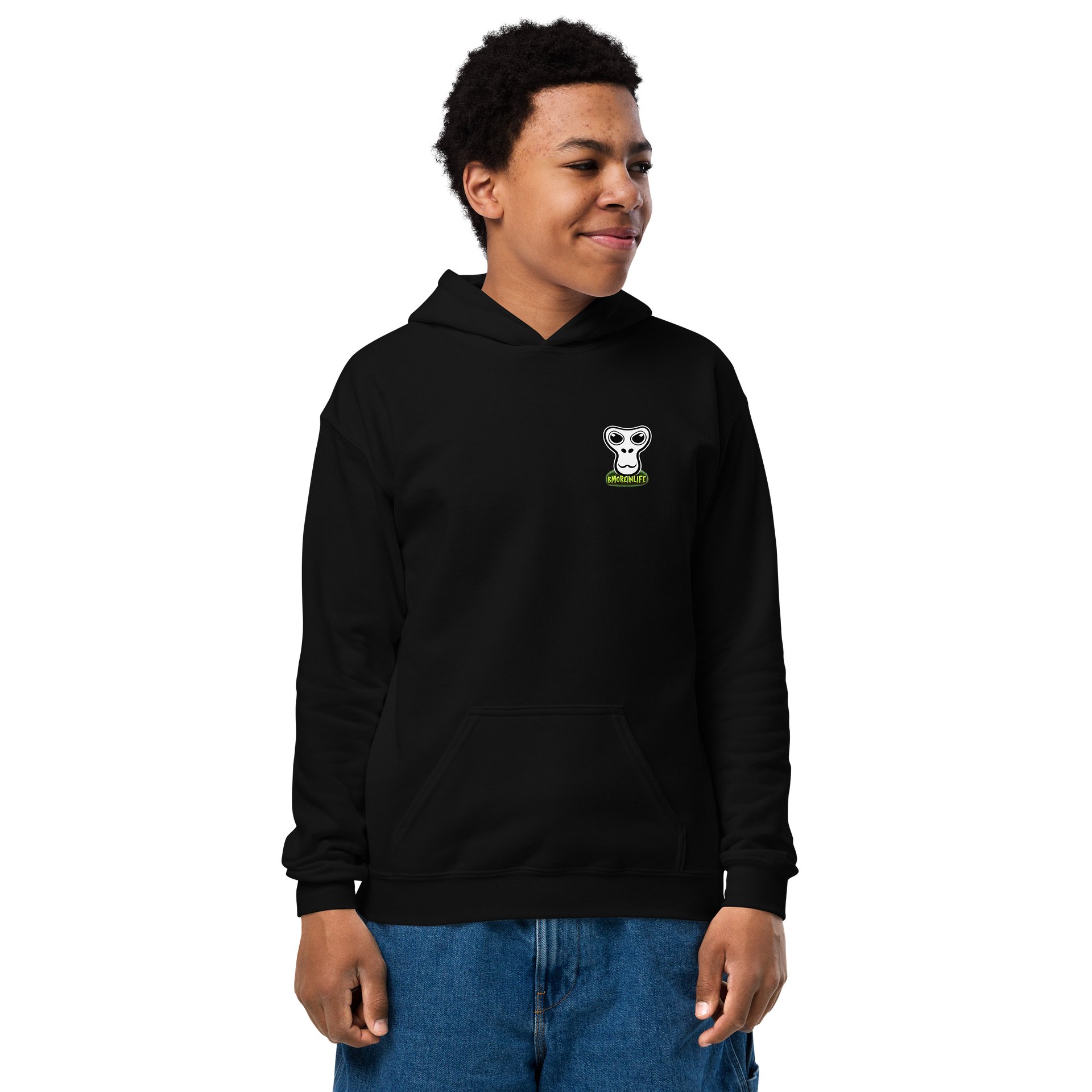 BmoreinLife Monke Logo Hoodie – Stay Positive Edition product image (1)