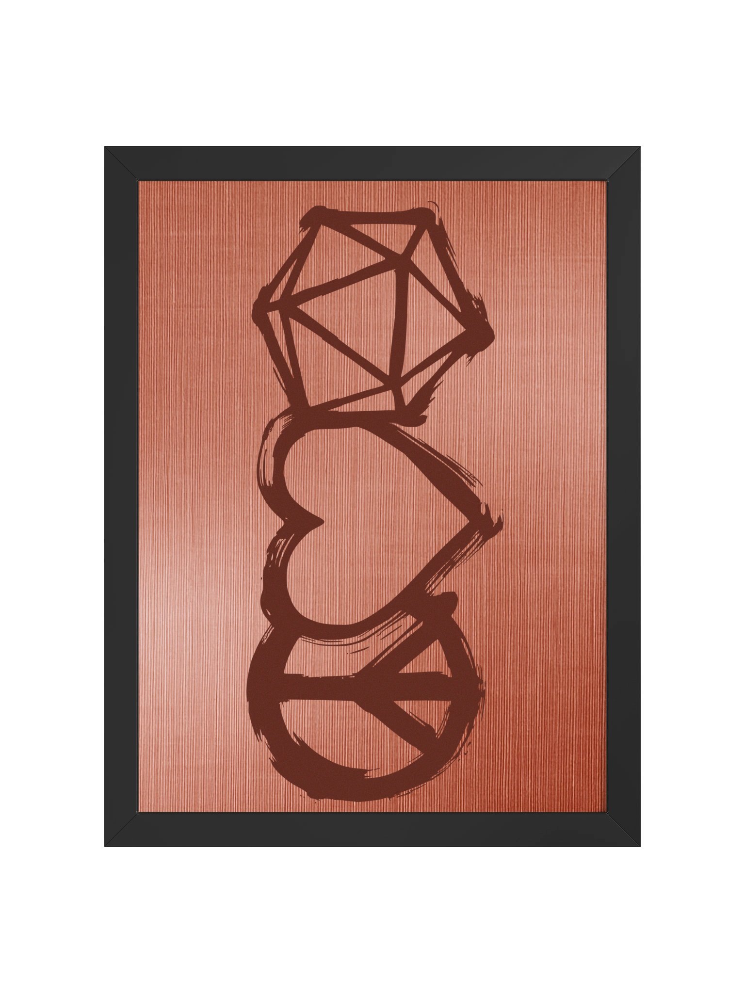 Pink Peace Love D20 Board Game Room Poster - FRAMED product image (1)
