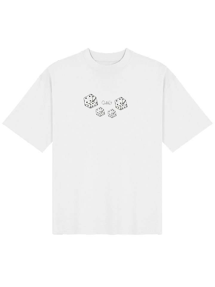 QWHYET's Heart Dice Oversized Tee (Black Logo) product image (1)