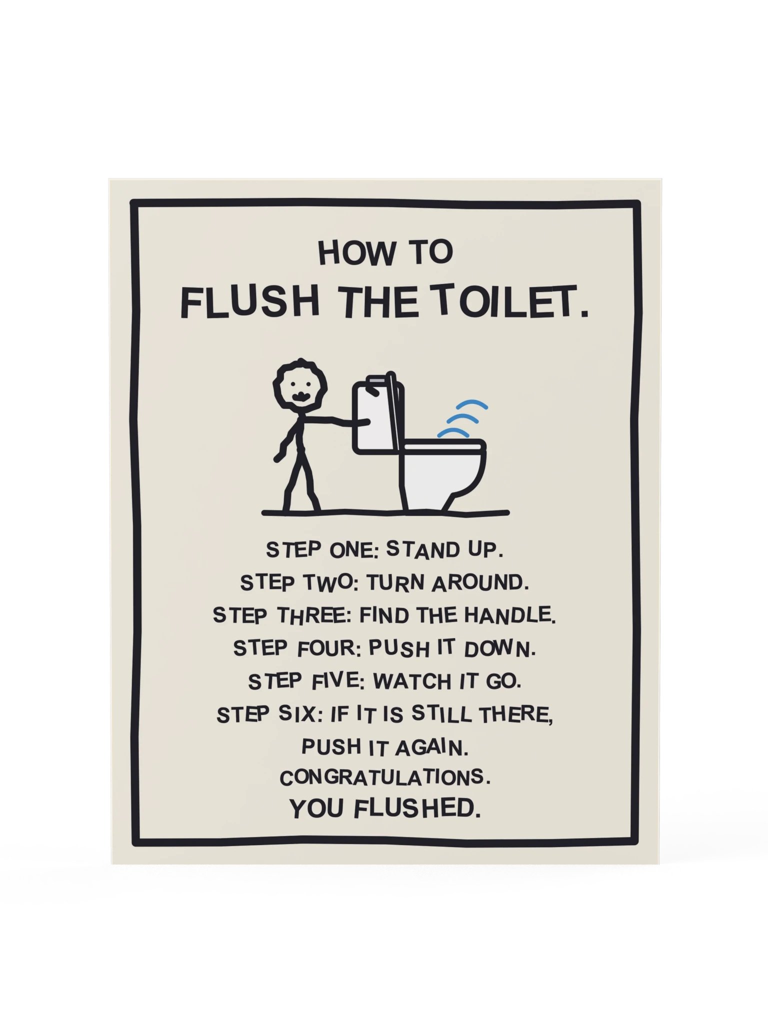 How to Flush the Toilet (Bathroom Sign) product image (15)