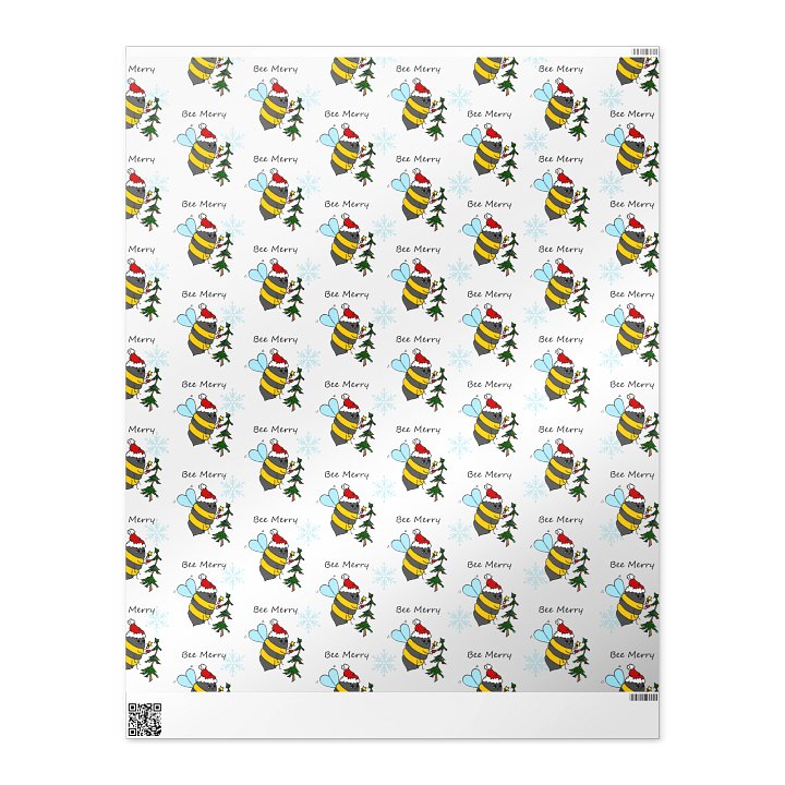 Bee Merry festive Wrapping Paper product image (2)