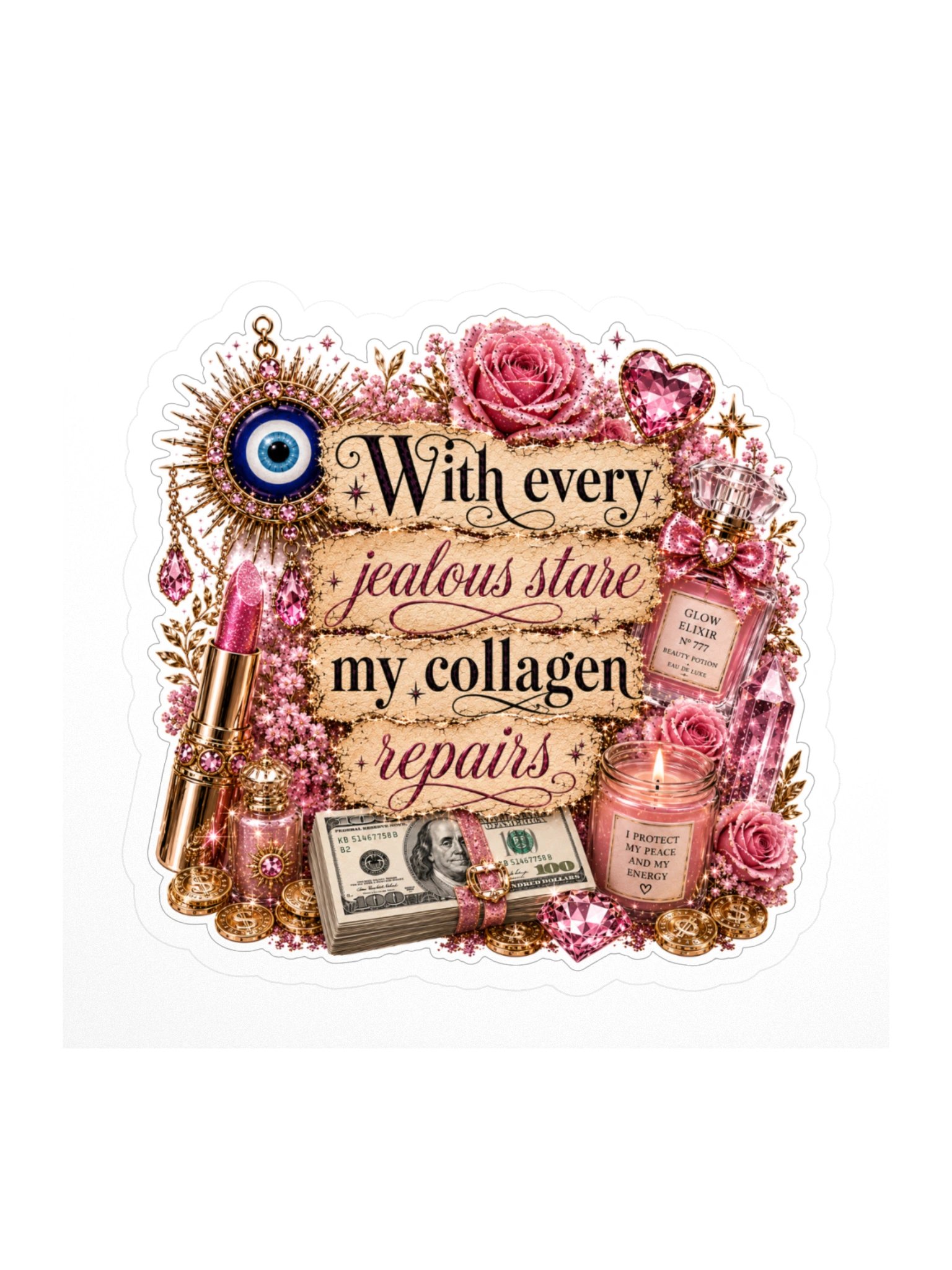 Evil eye to beauty spell sticker product image (1)