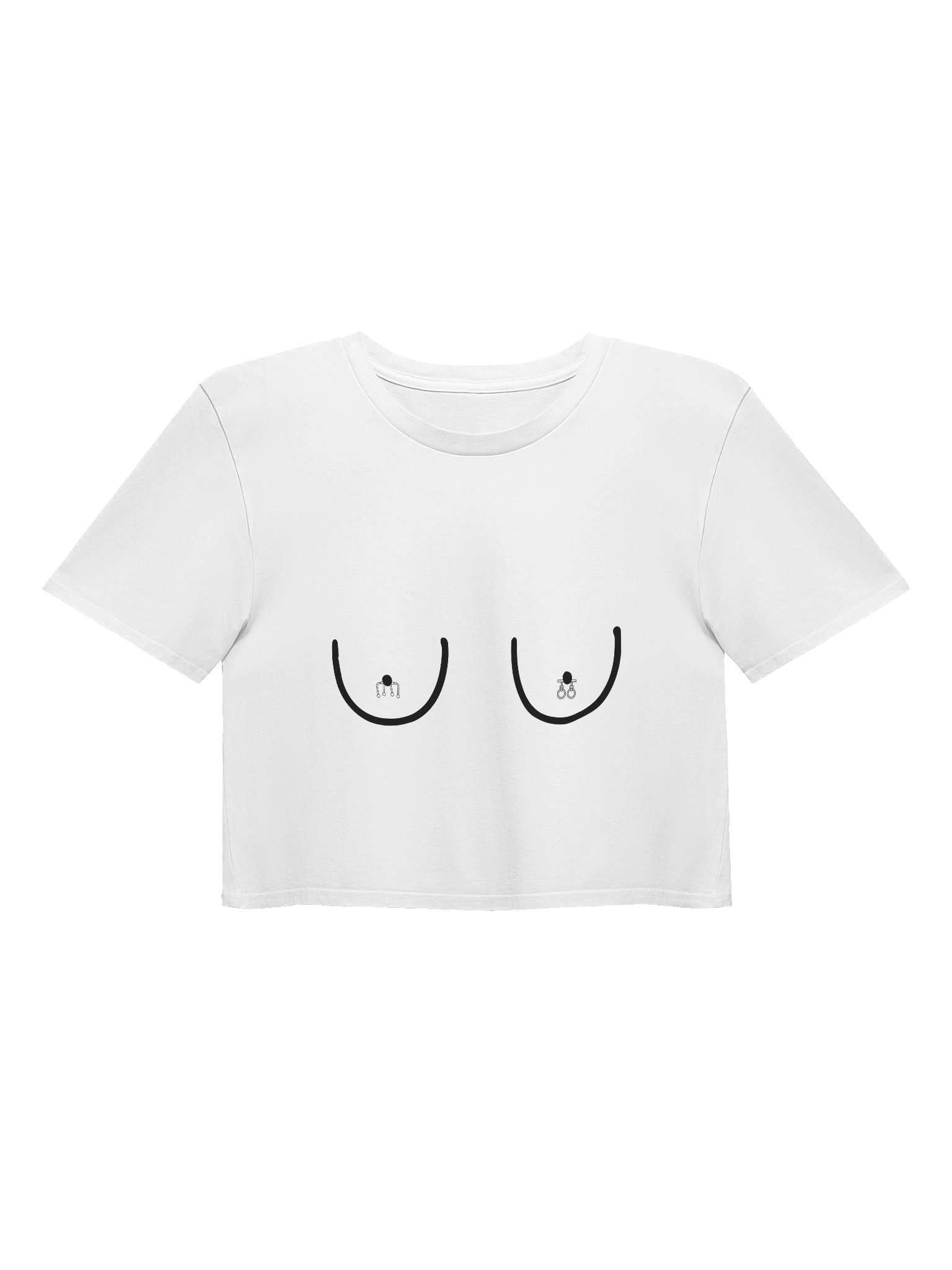 Cali Boobs Crop Top White product image (1)