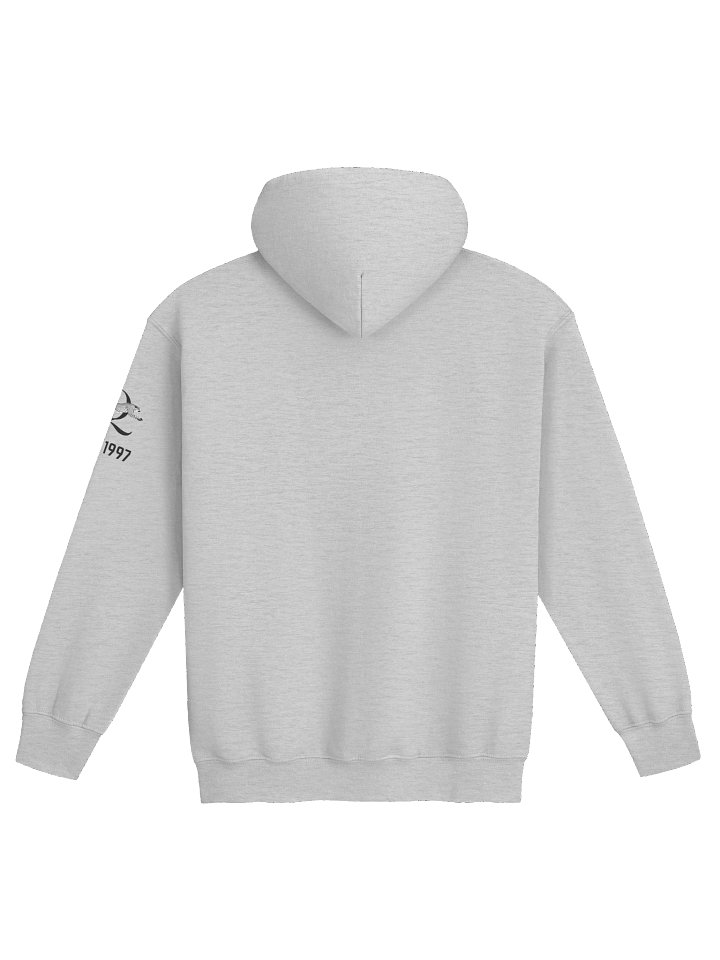 White with Black Logo Zip Hoodie product image (5)
