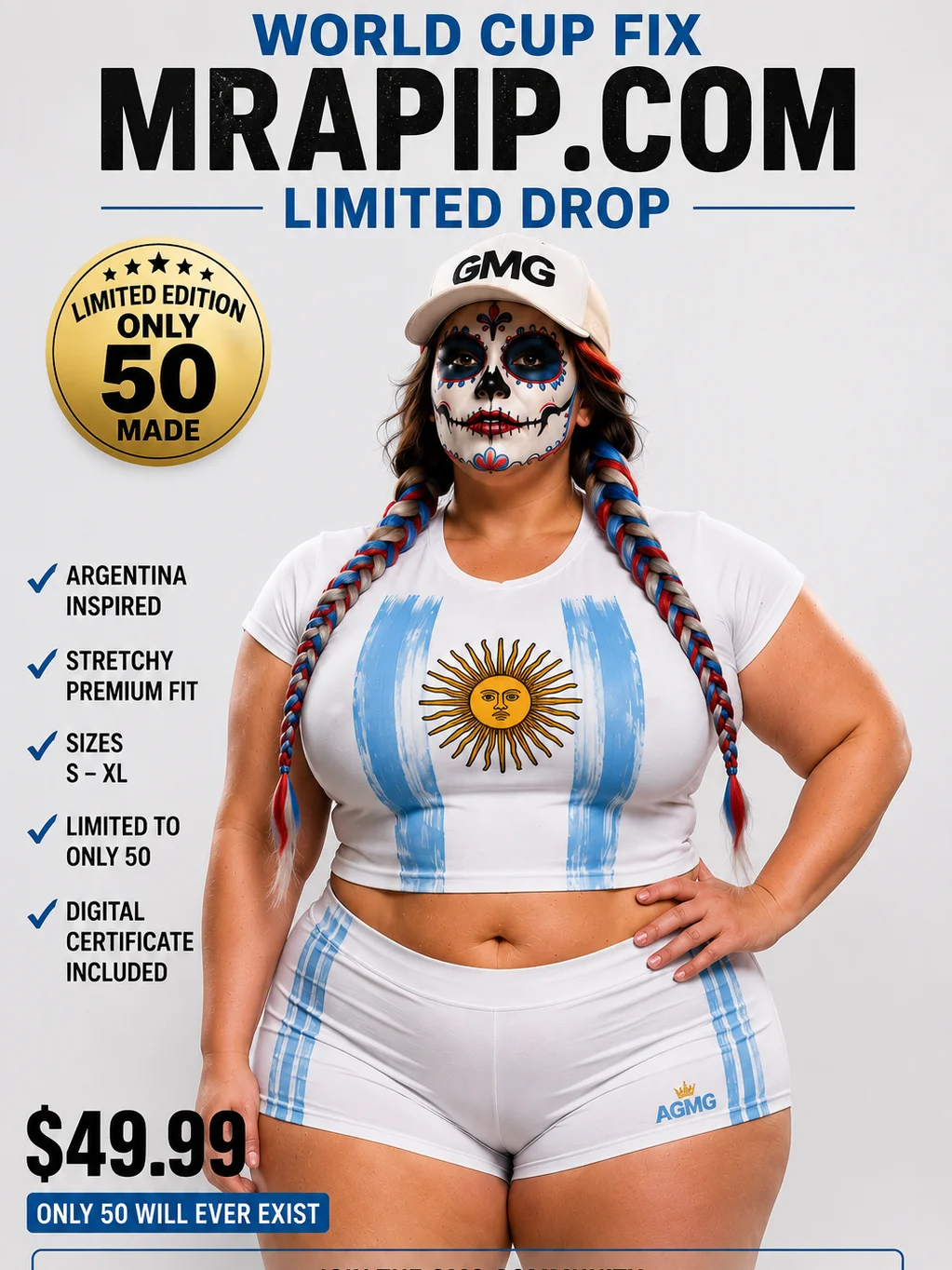 GMG Argentina Collector Crop Tee 🔥 LIMITED DROP — ONLY 50 product image (1)