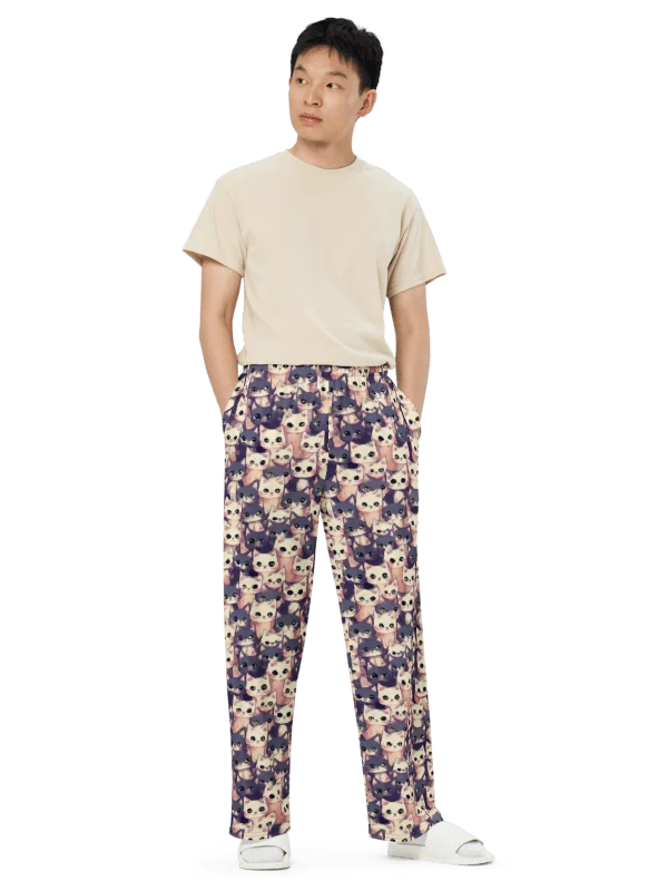Whiskered Dreams Cozy Wide-Leg Pants product image (4)