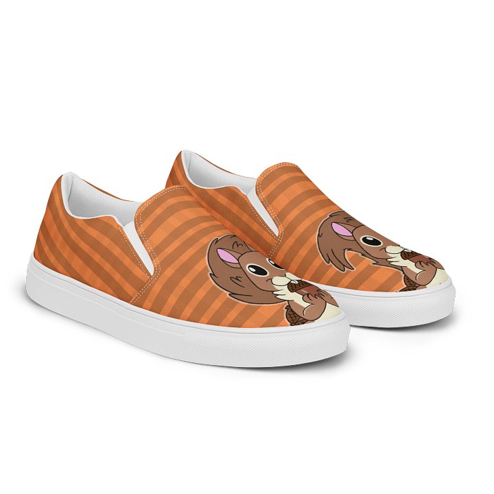"Squirrelly Squirrel" - Women's Slip-On Canvas Shoes product image (2)