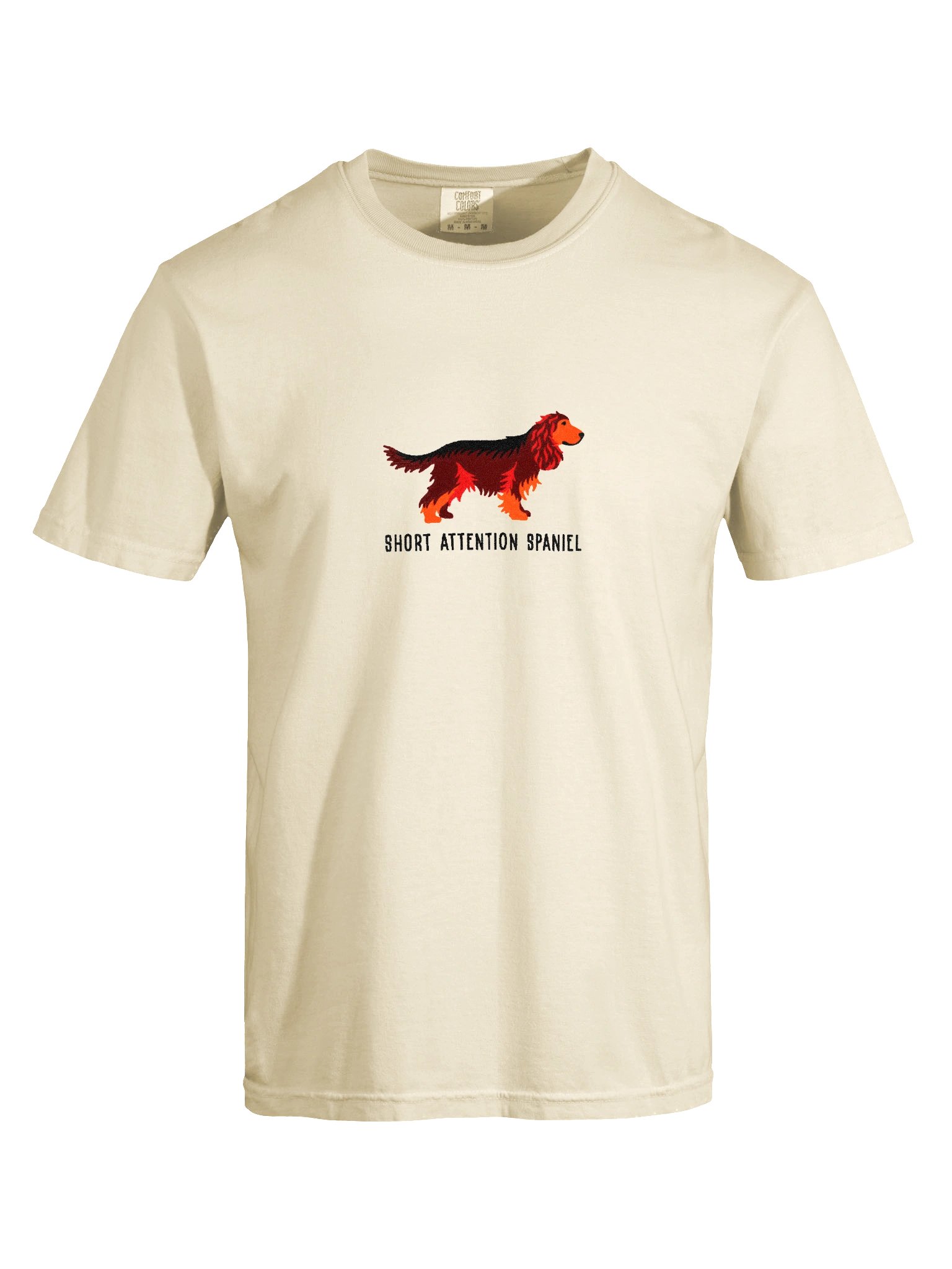 Short Attention Spaniel T-Shirt(Embroidered) of an English Cocker Spaniel(Liver & Tan) product image (10)