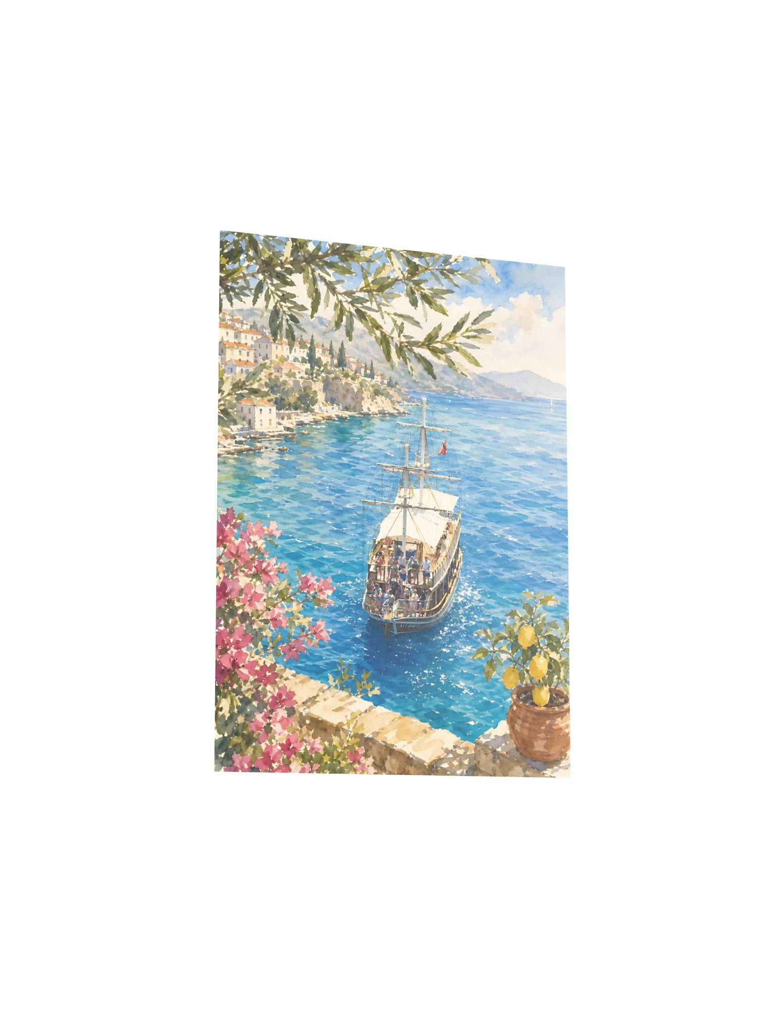 Mediterranean Beach Watercolor Poster product image (5)
