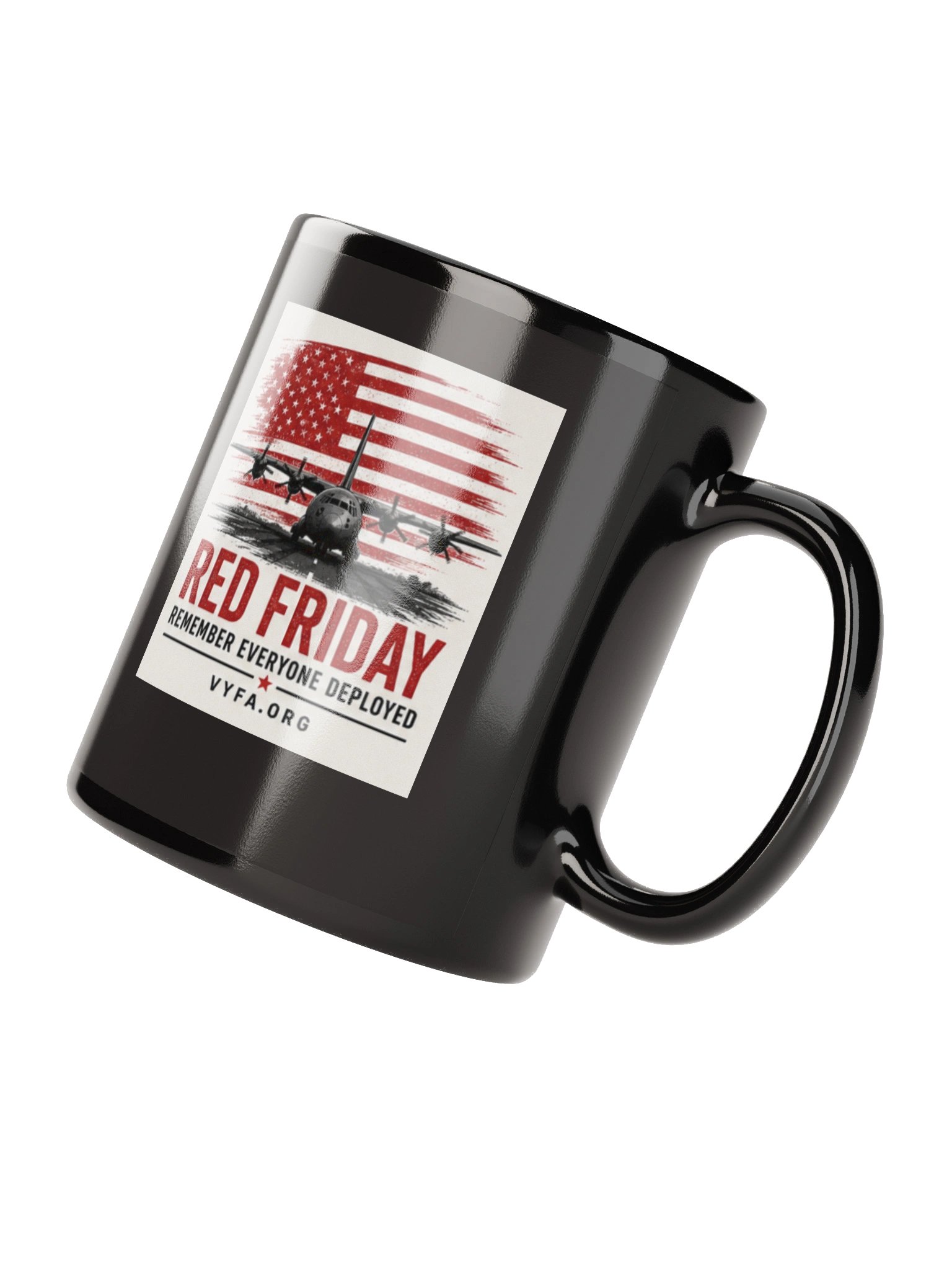 VINTAGE RED FRIDAY Patriotic Black Mug product image (8)