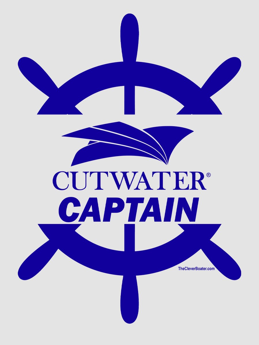 Cutwater Captain - T-Shirt - Light Shirt w/Blue Logo product image (2)