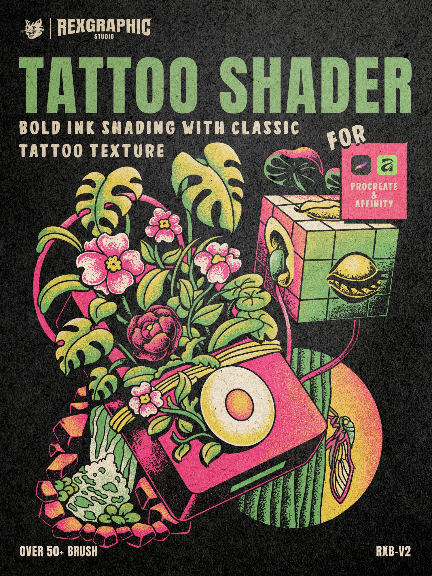 TATTOO SHADER - Tattoo Brush Pack (Procreate & Affinity) product image (2)