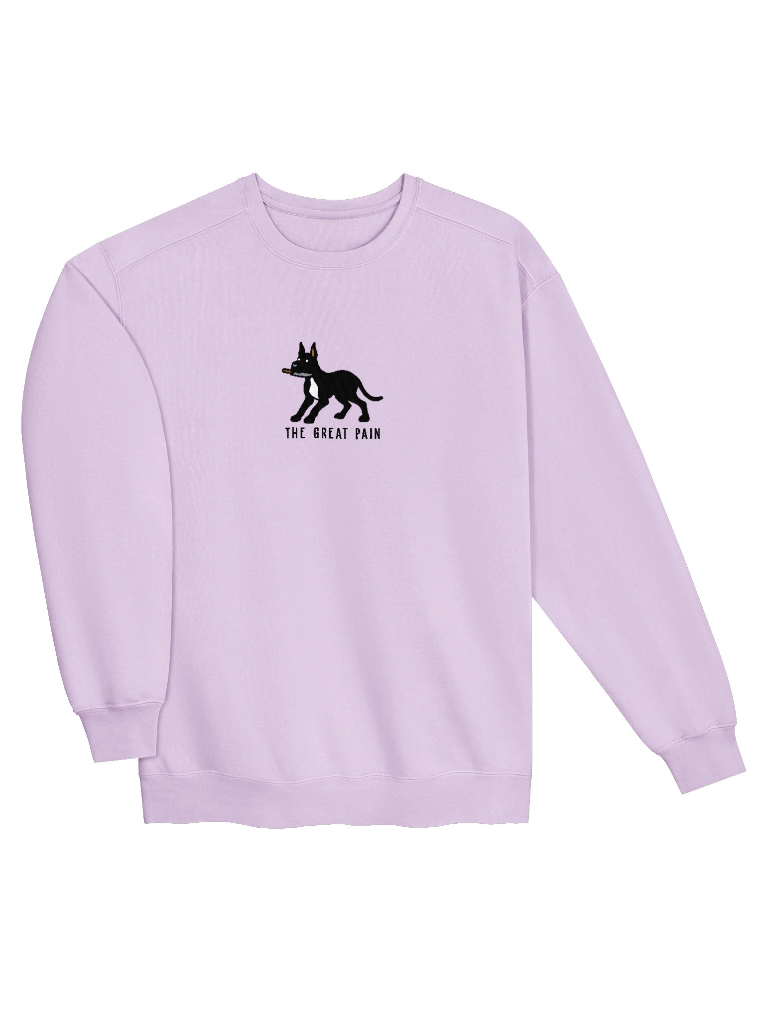 The Great Pain Funny Chibi-Style Embroidered Premium Sweatshirt for Great Dane(Black, Cropped Ears) Owners product image (35)