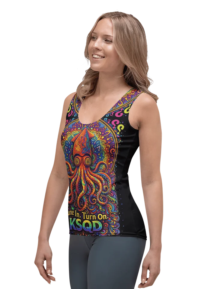KSQD Psychedelic Squid Women’s Tank Top – “Tune In. Turn On.” Edition (Multicolor) product image (2)
