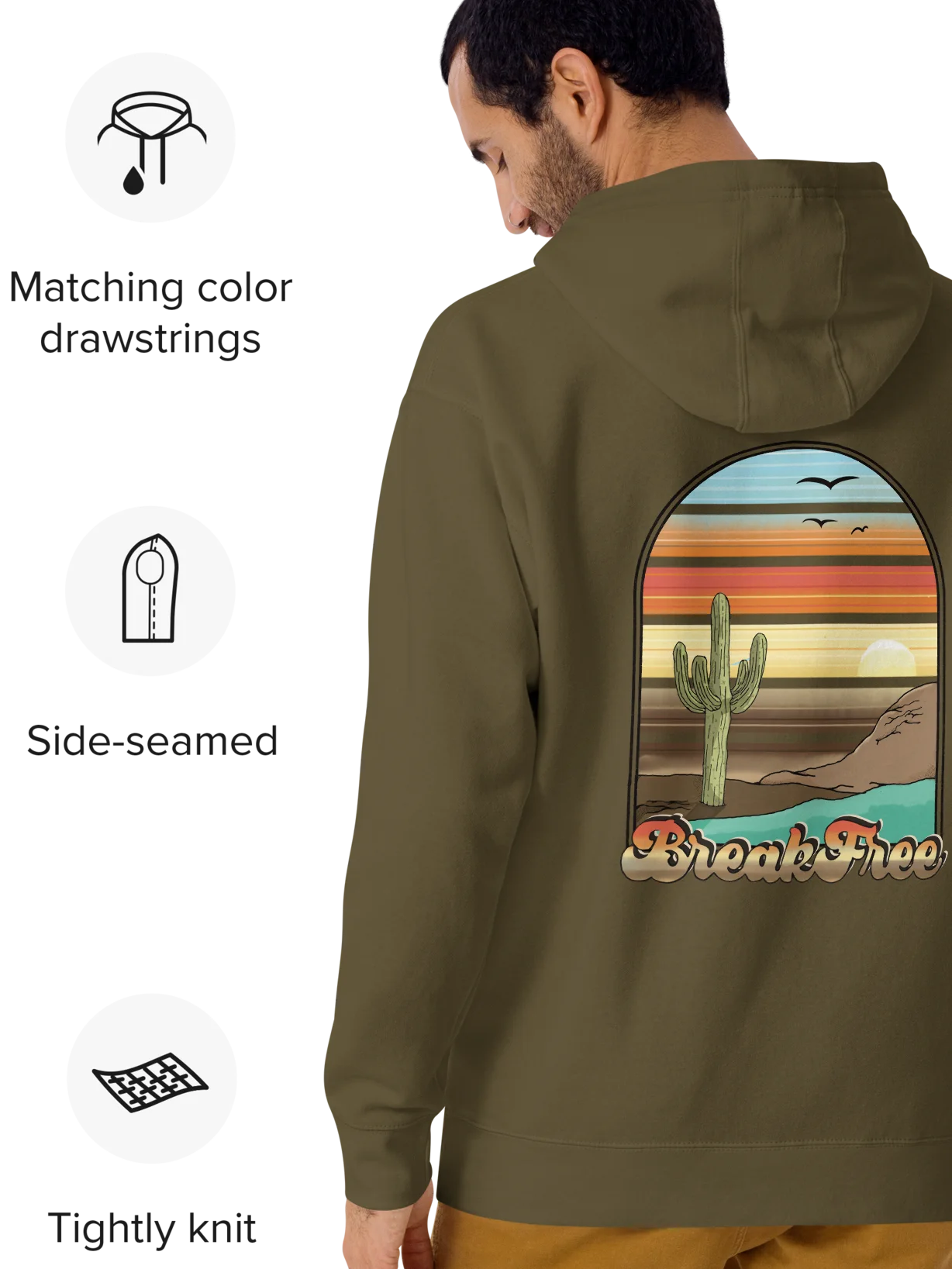 Unisex Hoodie All colors - Break Free Cactus product image (4)
