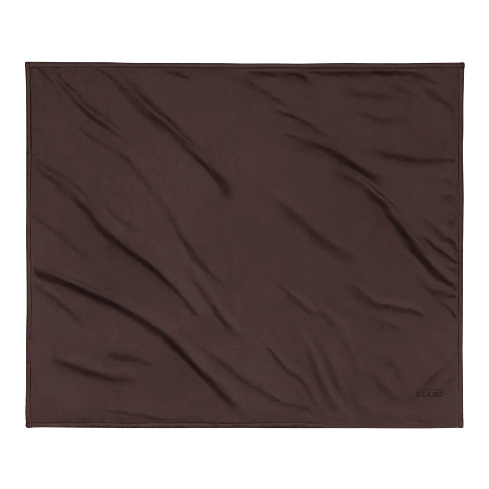 Nacho Average Beard Embroider Sherpa Blanket (Brown/ Black) product image (2)