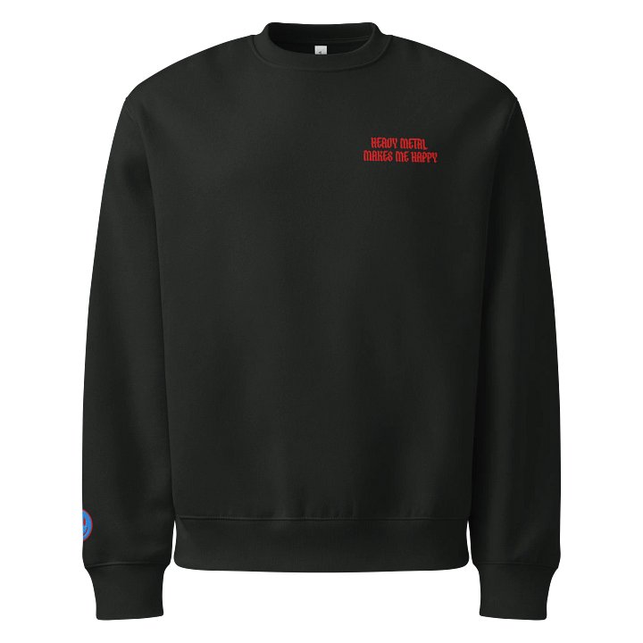"Heavy Metal Makes Me Happy" Embroidered Sweatshirt product image (1)