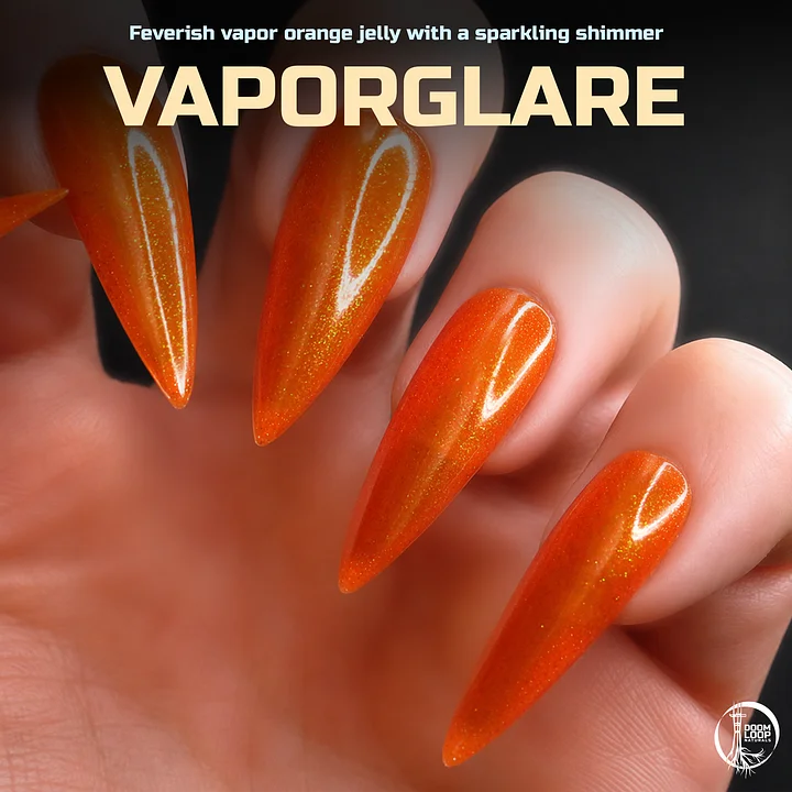 VAPORGLARE - Shimmery Orange Translucent Jelly Nail Polish product image (1)