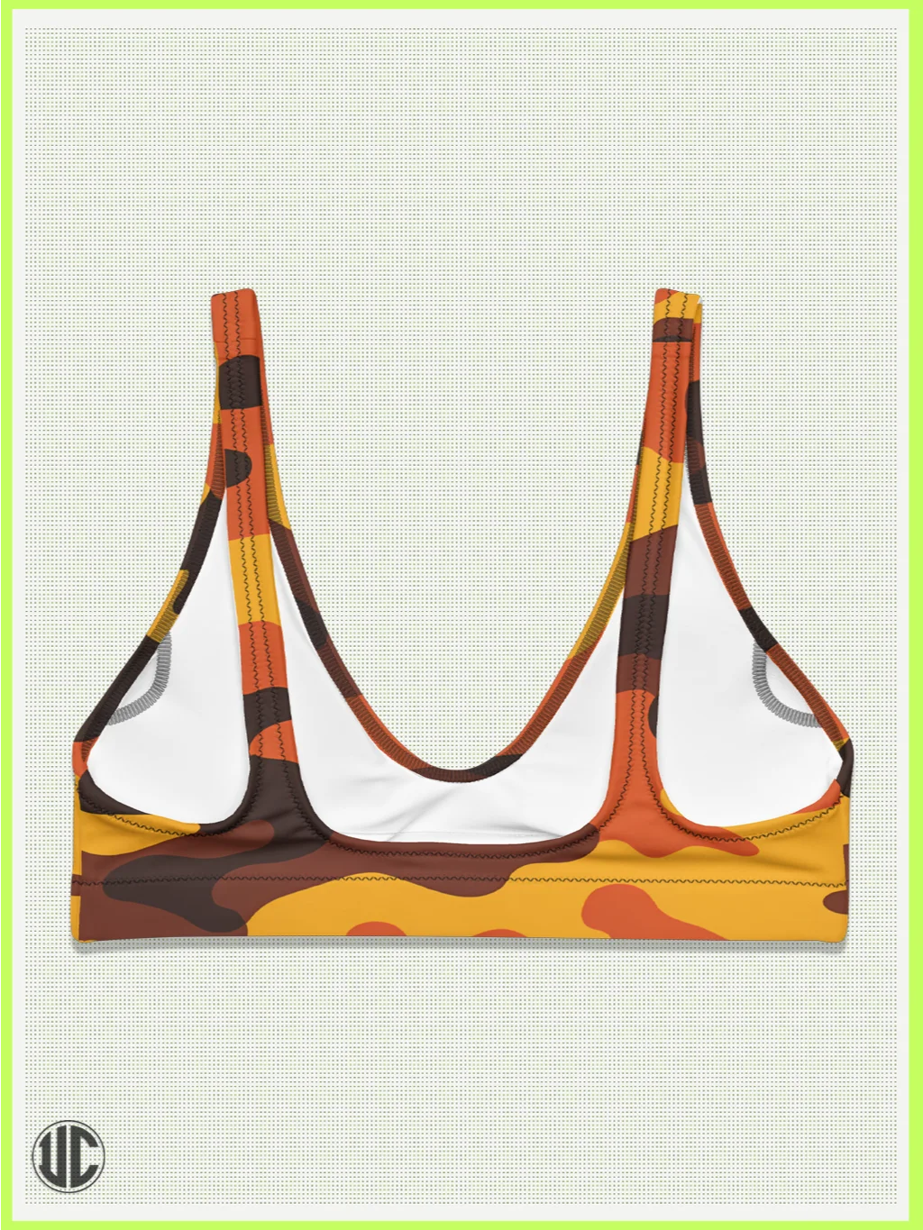 UnkoCon – Savage Sunset Orange Camo Bikini Top product image (2)
