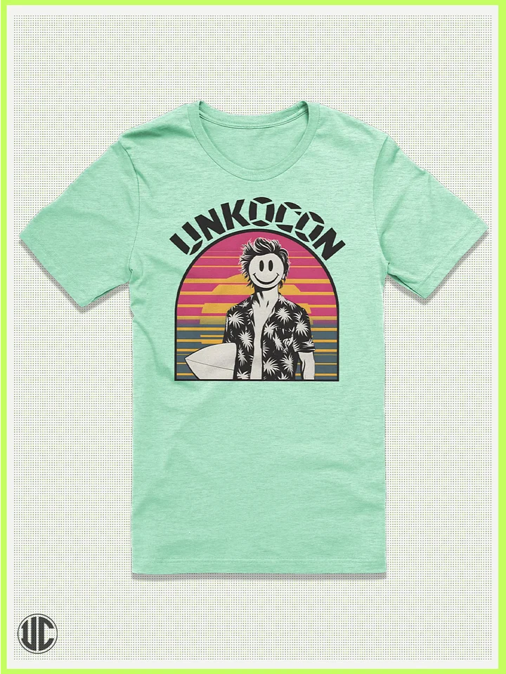UnkoCon Sunset Surfer Tee – Vintage Vaporwave Surf Shirt product image (1)
