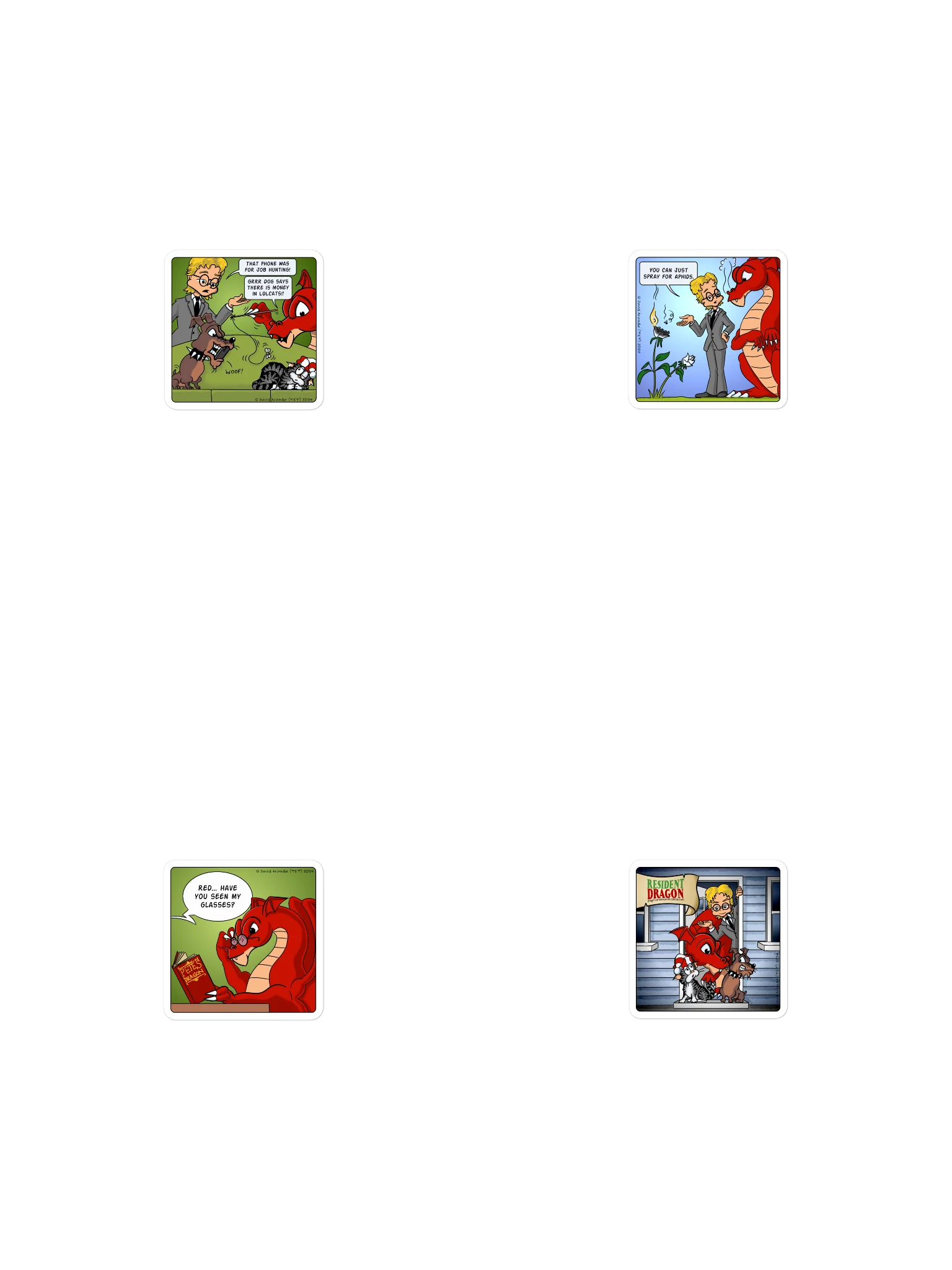 Resident Dragon Sticker Four Pack 01 - Buy and Save! product image (1)