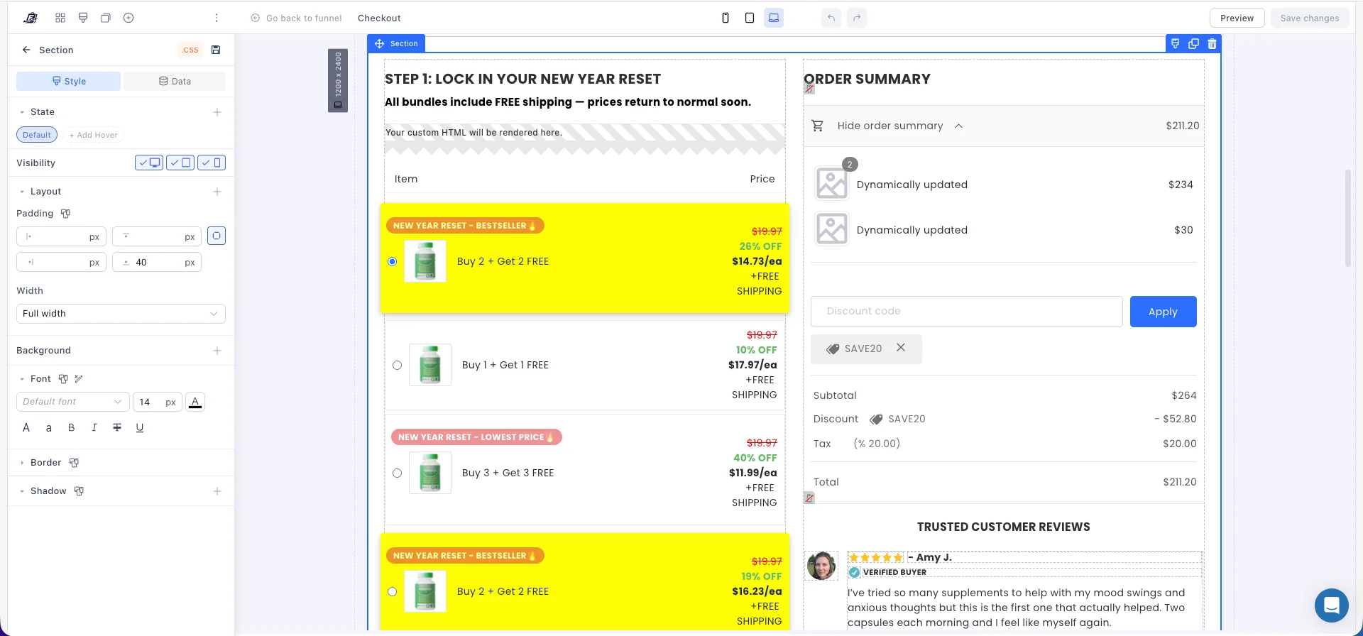 Rosabella Funnel With Subscription Option | Funnelish Template product image (3)