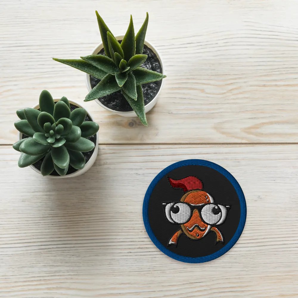 FEESH Logo Circle Patch [blue border] product image (5)
