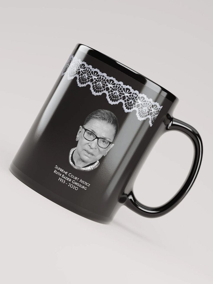 Notorious RBG Black Ceramic Mug, 11 oz product image (2)