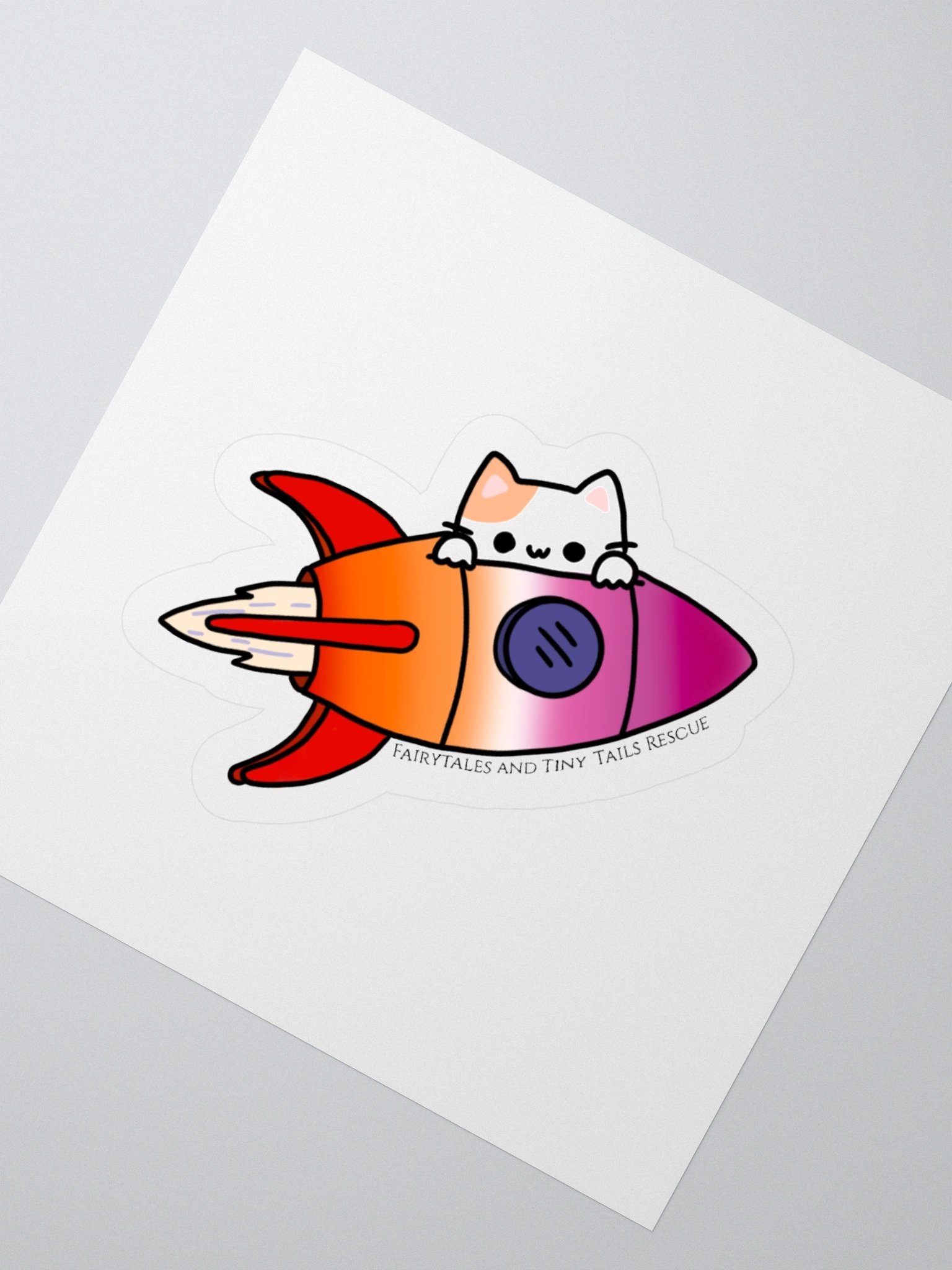 Lesbian Pride Rocket Cat product image (6)