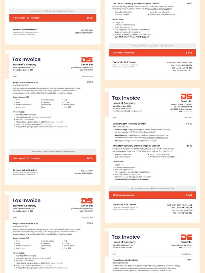 Professional Invoice Template for Freelancers product image (1)