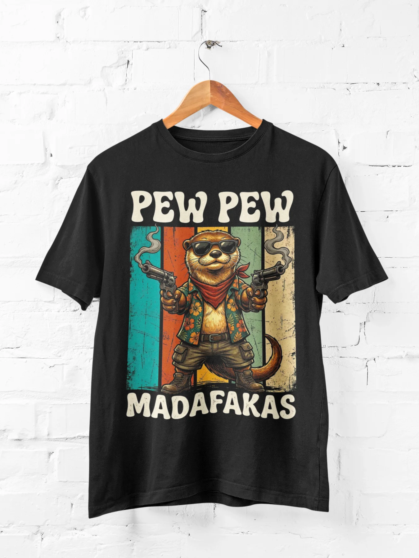 Gunslinger Funny Otter T-Shirt product image (1)