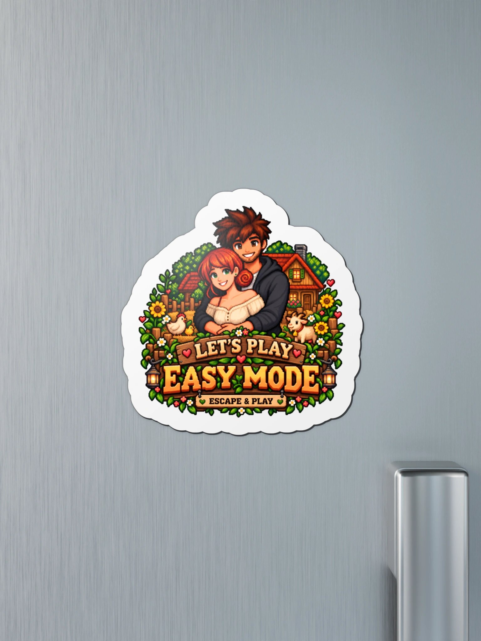 Cozy Farm Adventure Magnet – 4" × 4" product image (4)