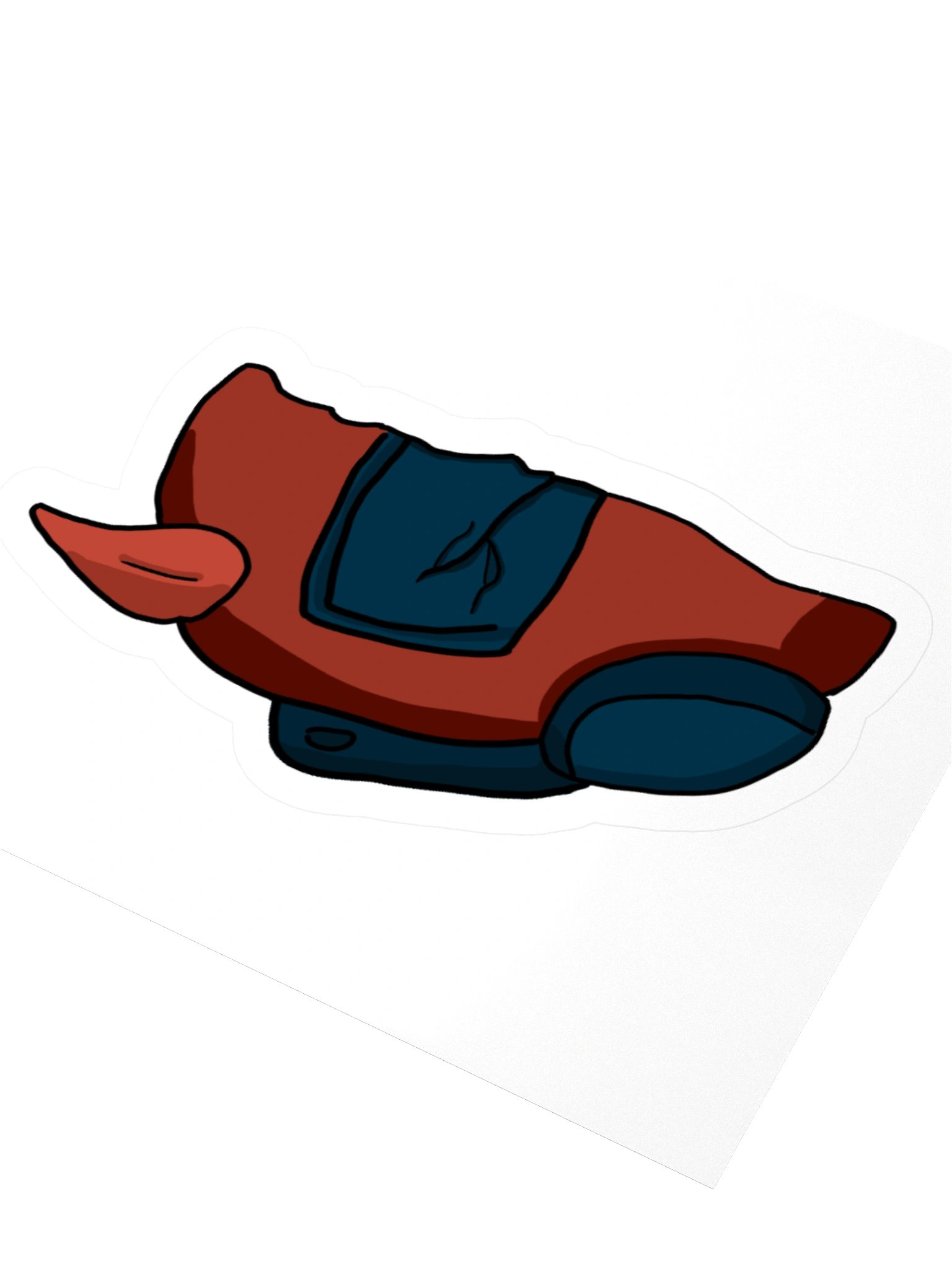 Red lethal Half mask | Kiss cut stickers product image (3)