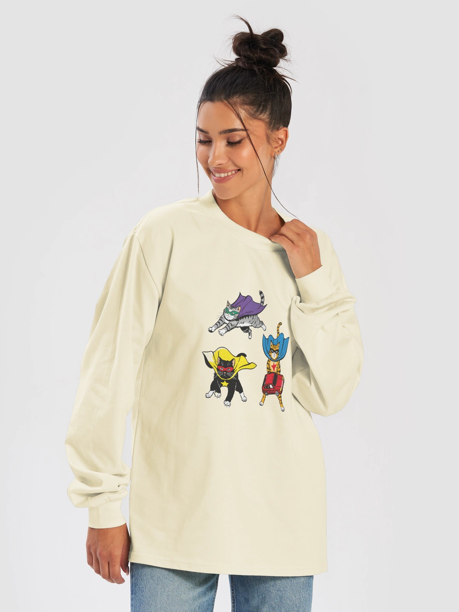 Superhero Cats Unisex Long Sleeve Shirt product image (28)