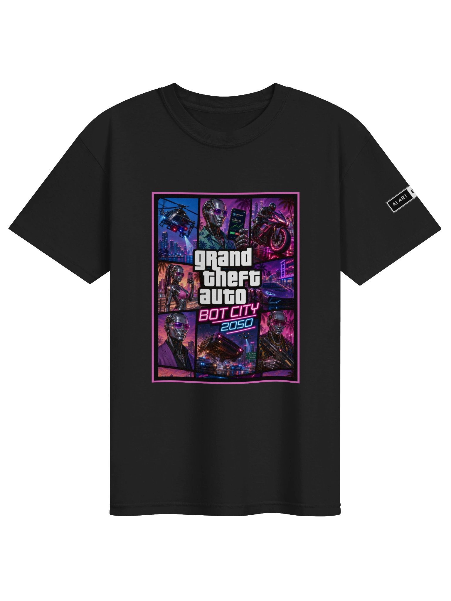 "GTA BOT CITY 2050" 100% cotton T-shirt product image (1)