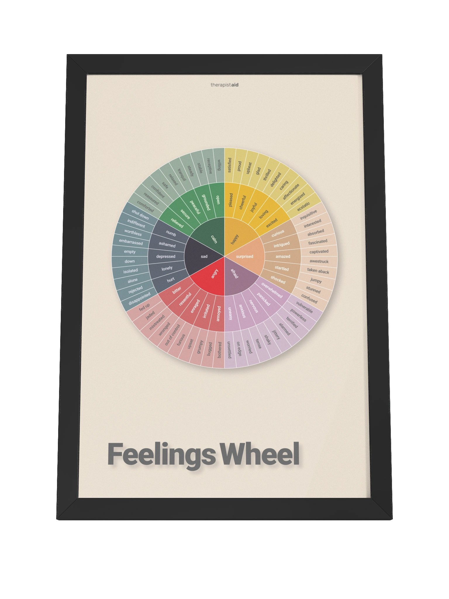Feelings Wheel framed artwork (earth tones) product image (4)