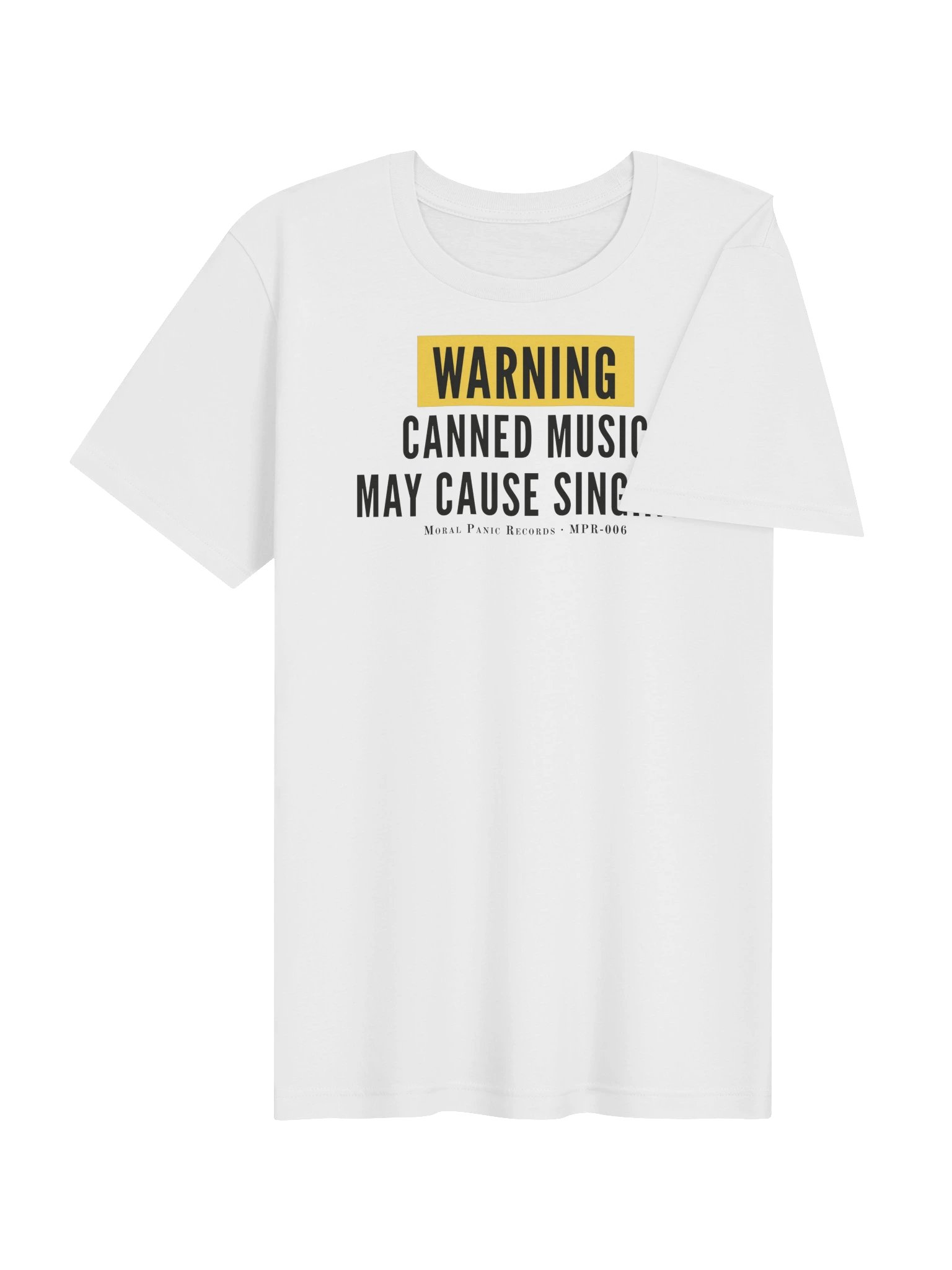 Canned Music Warning Tee (light colours) product image (10)
