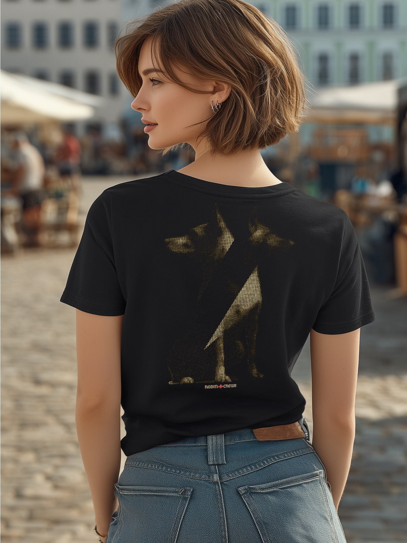 Doberman Dog T Shirt Black Graphic Tee product image (6)