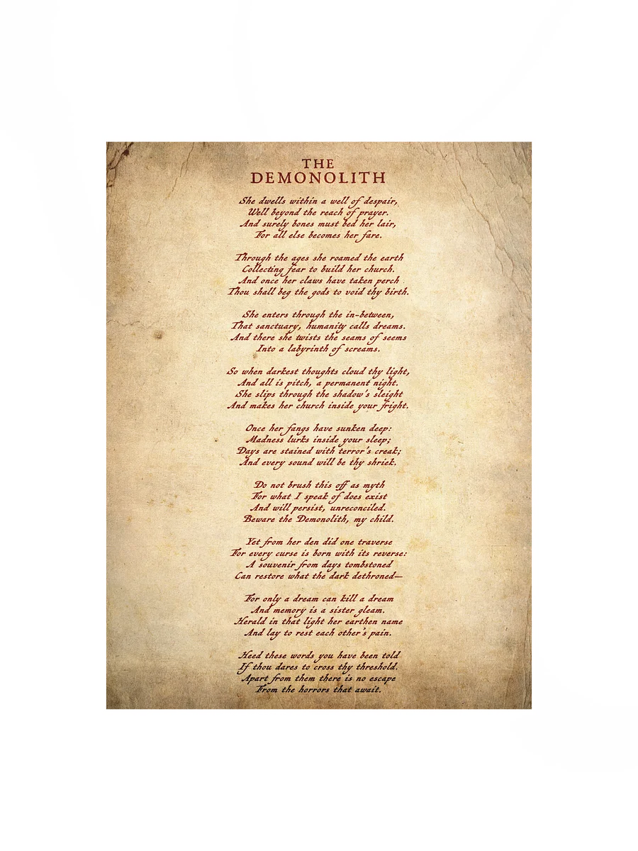 NIGHT TERROR: Poem of "The Demonolith" product image (1)